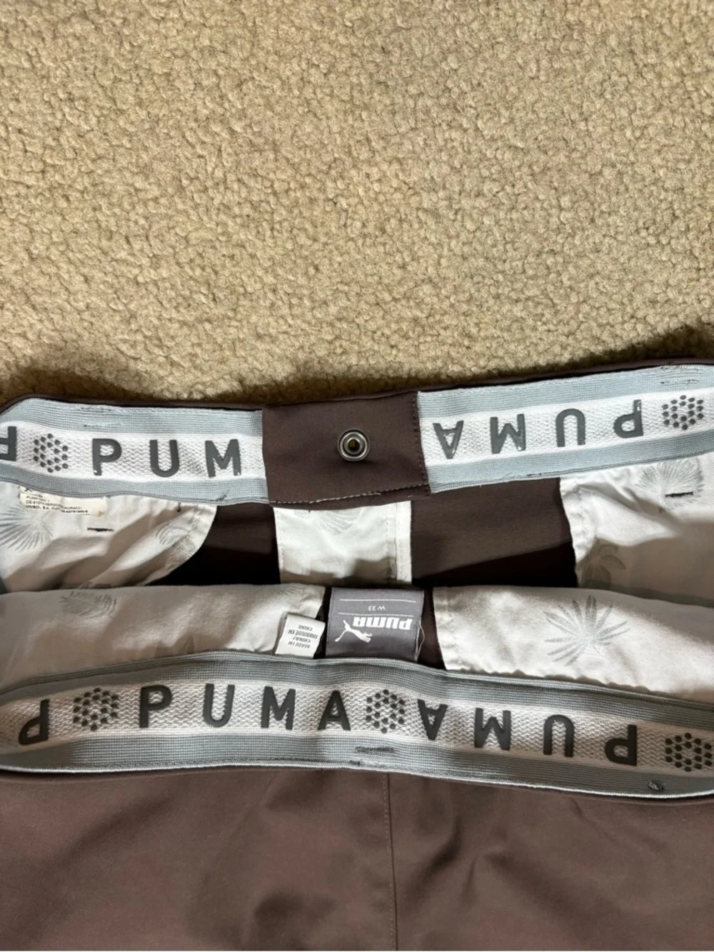 Puma Men's Flat Front Golf Shorts - Dark Brown - Picture 7 of 7